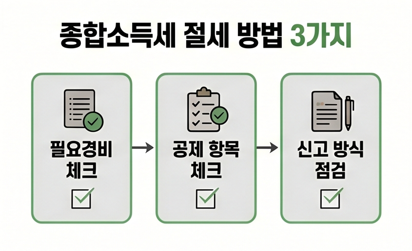 종합소득세 절세 방법 3가지