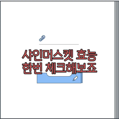 샤인머스켓 효능 한번 체크해보죠