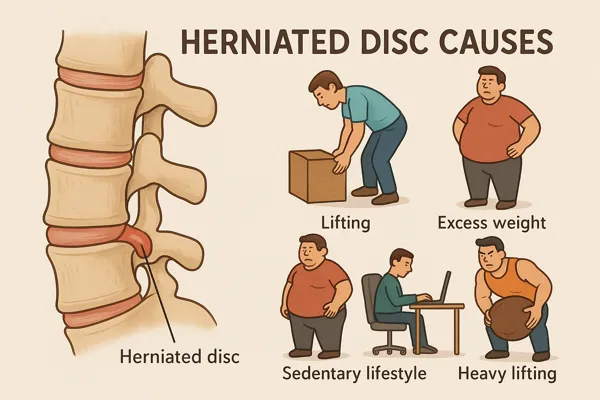 허리디스크 주요 원인 설명 그림
