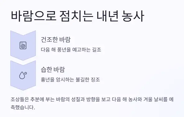 바람 내년 농사 예측