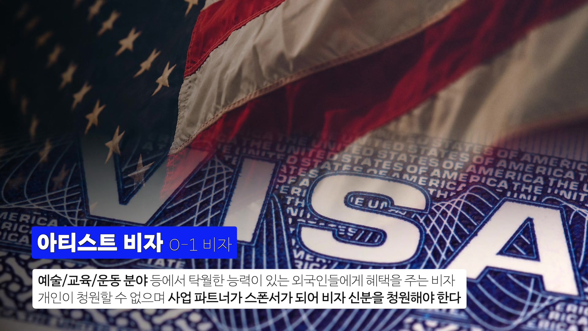 아티스트 비자 0-1 비자