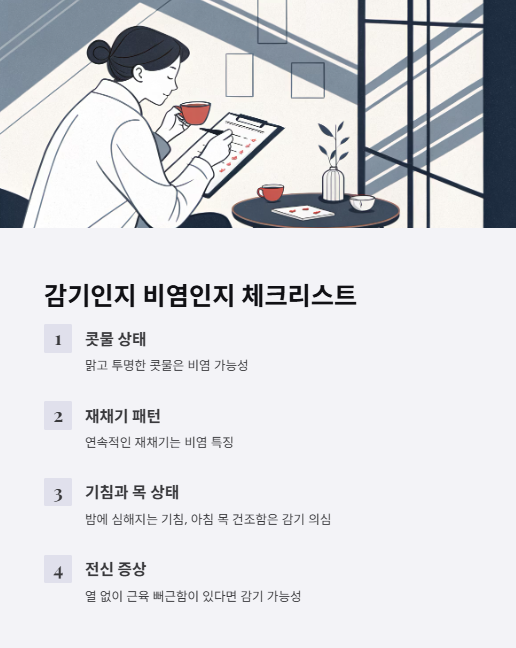 감기인지 비염인지 체크리스트