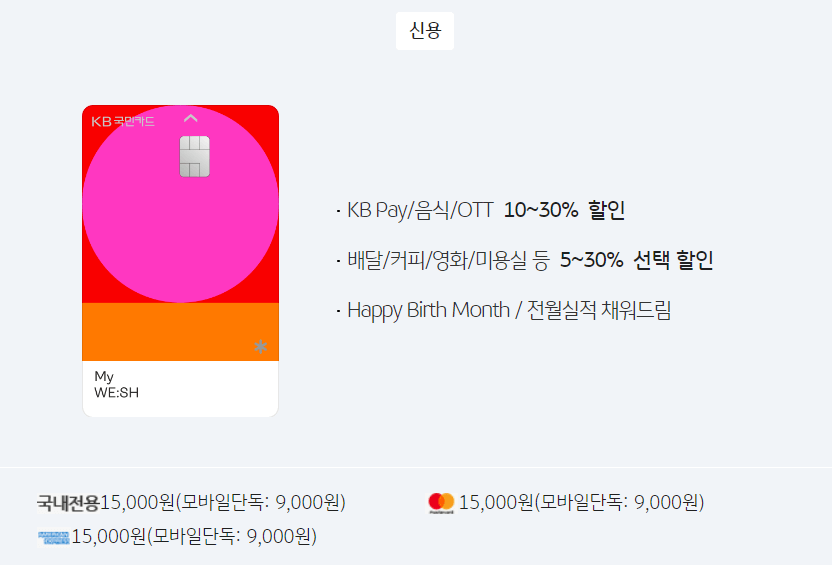 티빙 요금제 할인 제휴카드