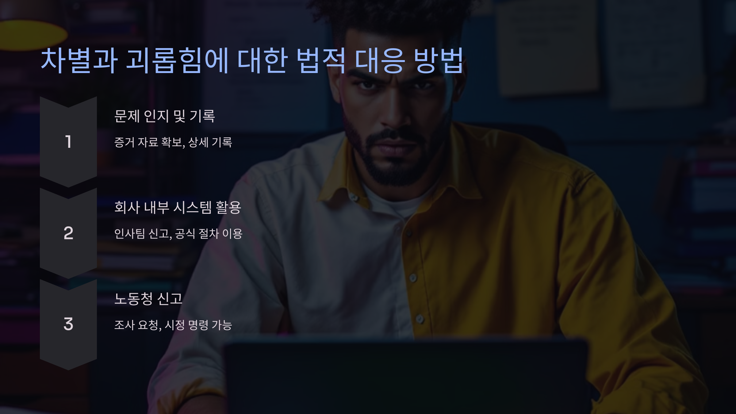 차별과 괴롭힘에 대한 법적 대응 방법