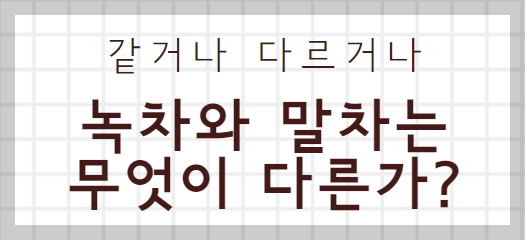 같거나 다르거나
녹차와 말차는 무엇이 다른가?
