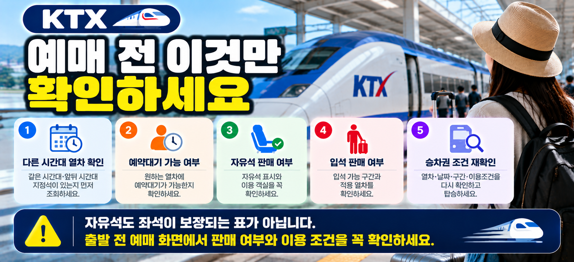 KTX 매진 시 예매 확인사항
