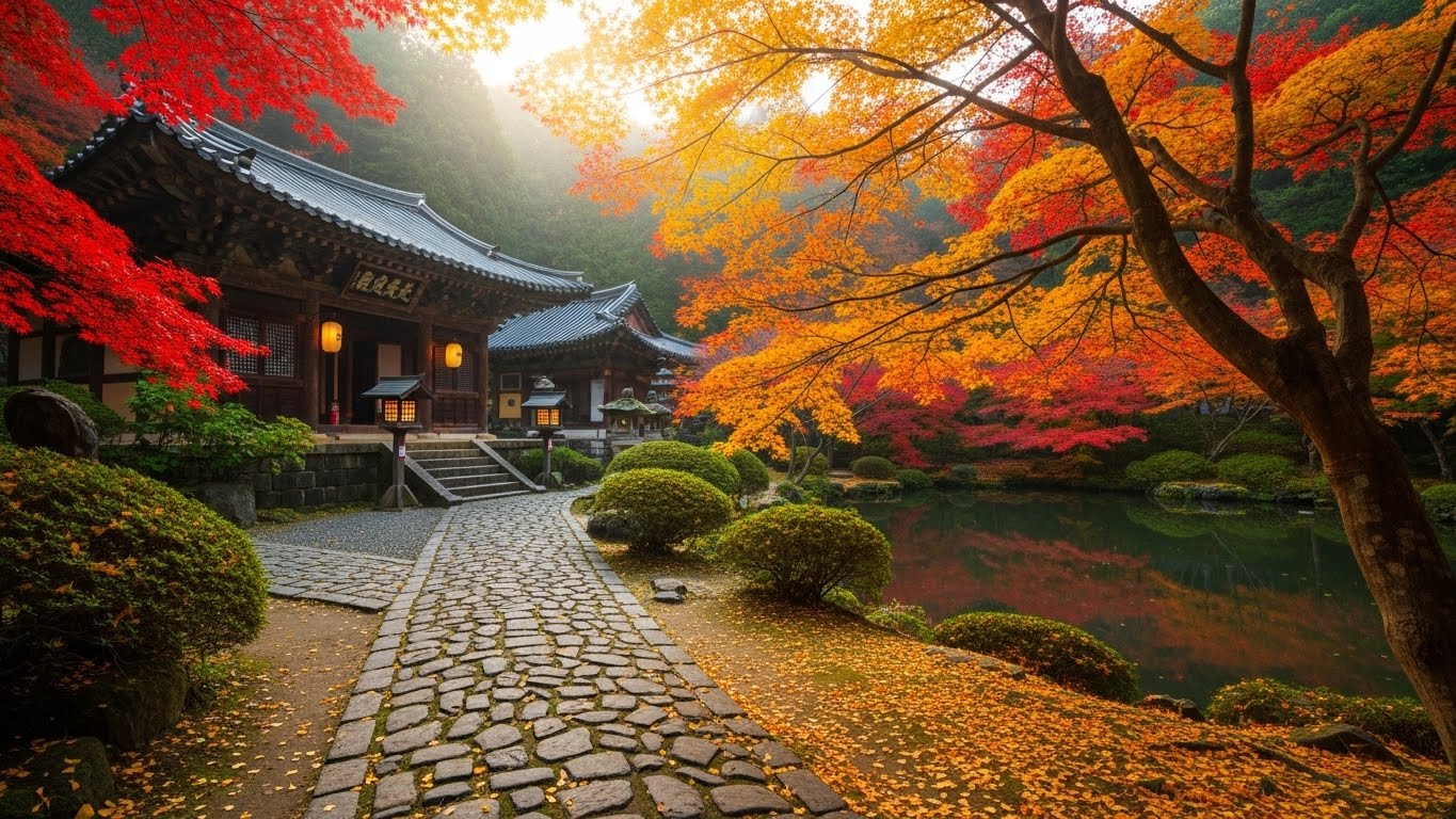 고요한 사찰이나 공원을 방문