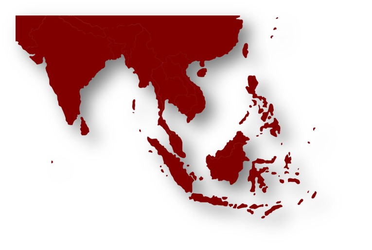 Grab, Gojek, Agoda 등의 앱을 사용하면 많이 도움이 되는 동남아시아 지역 지도 모습