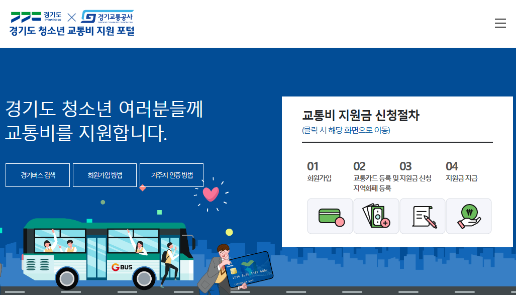 경기도 청소년 교통비 지원