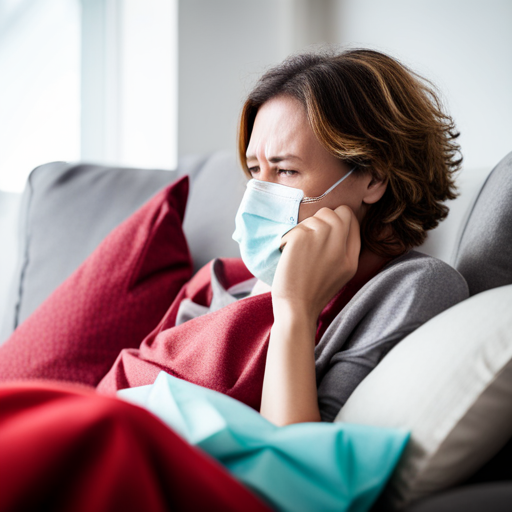 독감 걸린 여성