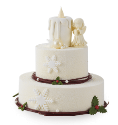 화이트캔들-케이크