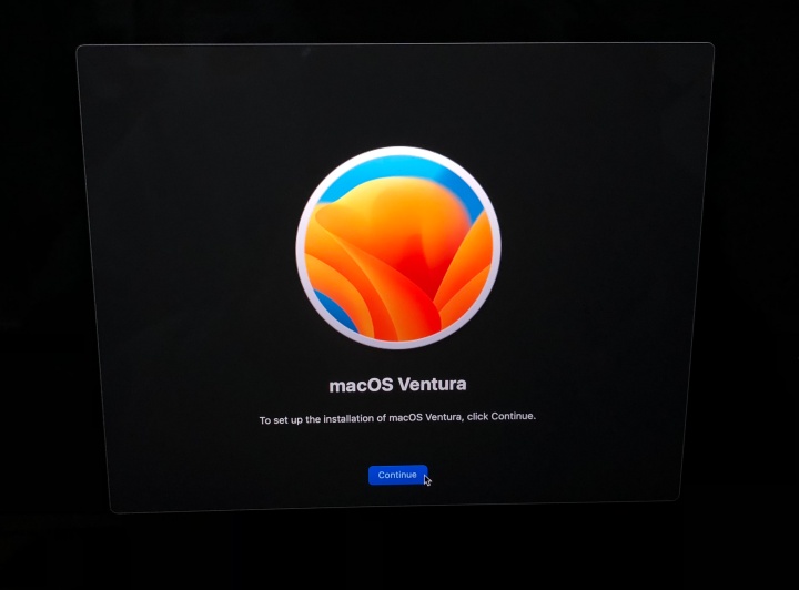 맥북 운영체제 설치 화면