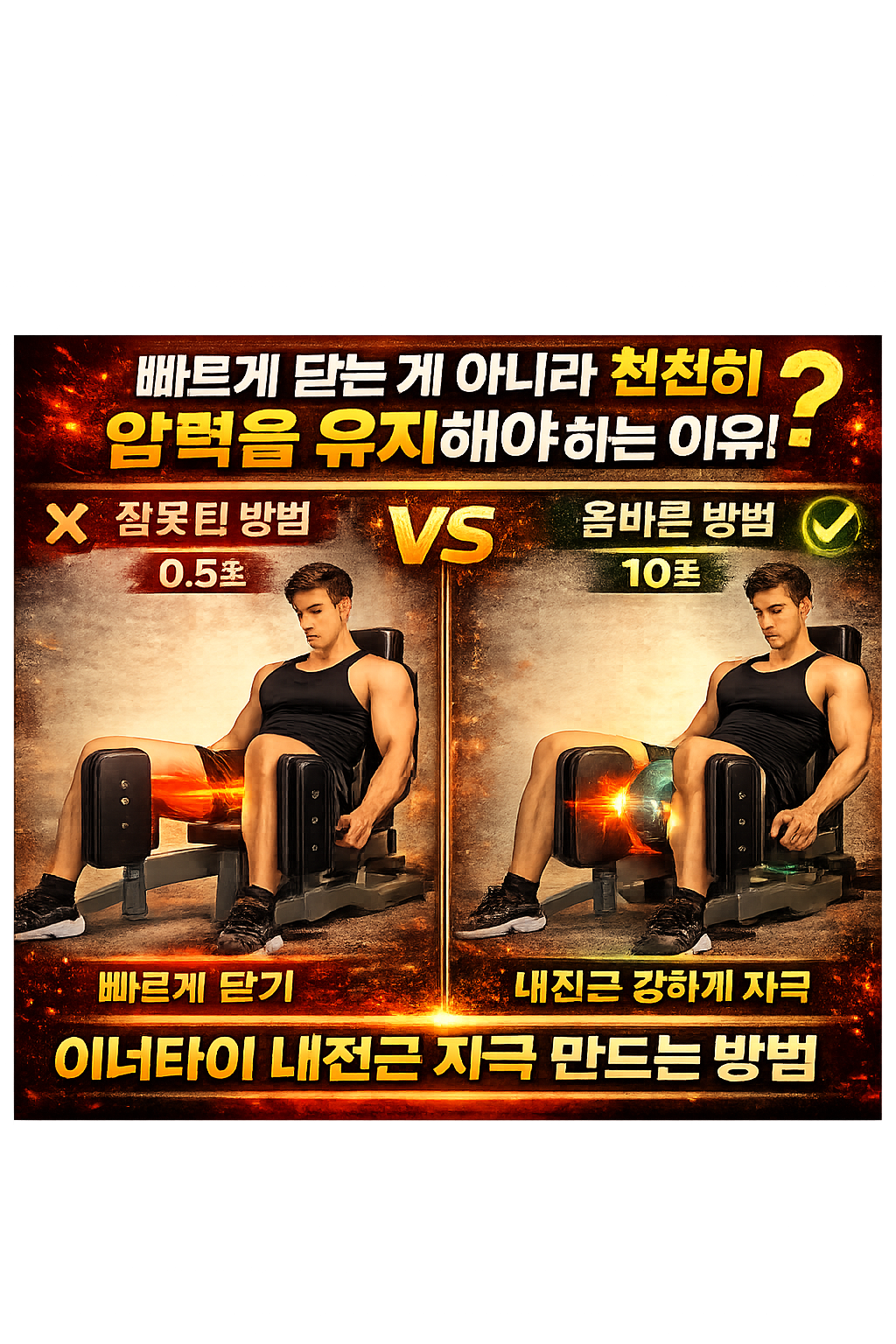 이너타이 내전근 자극 만드는 방법