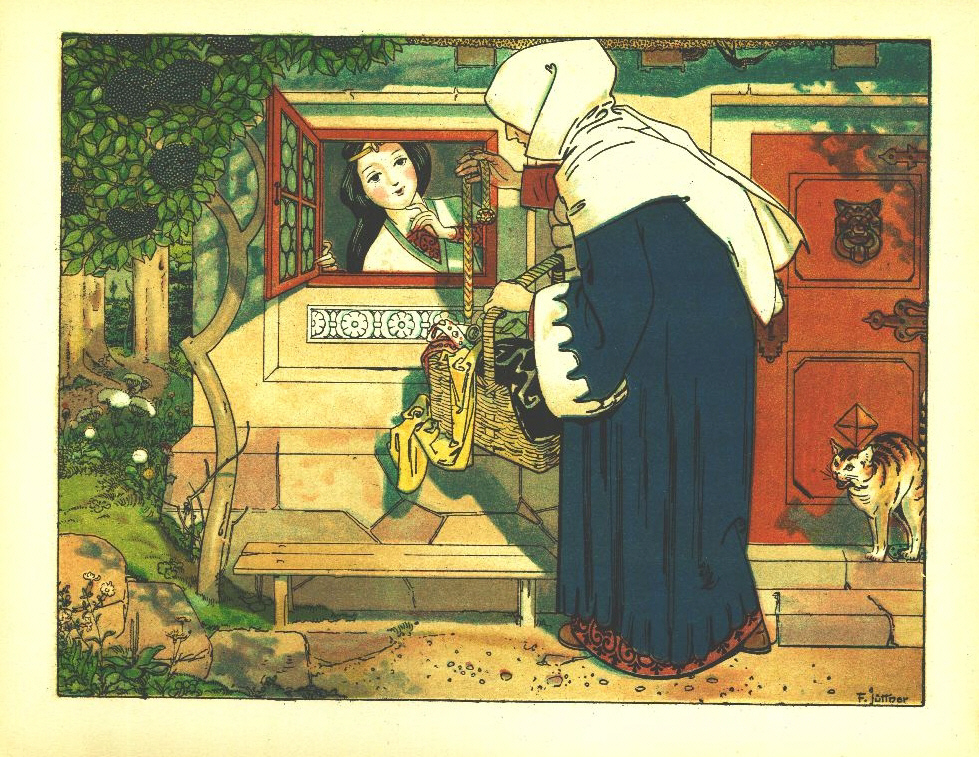 The Queen visits Snow White [출처: 위키디피아]