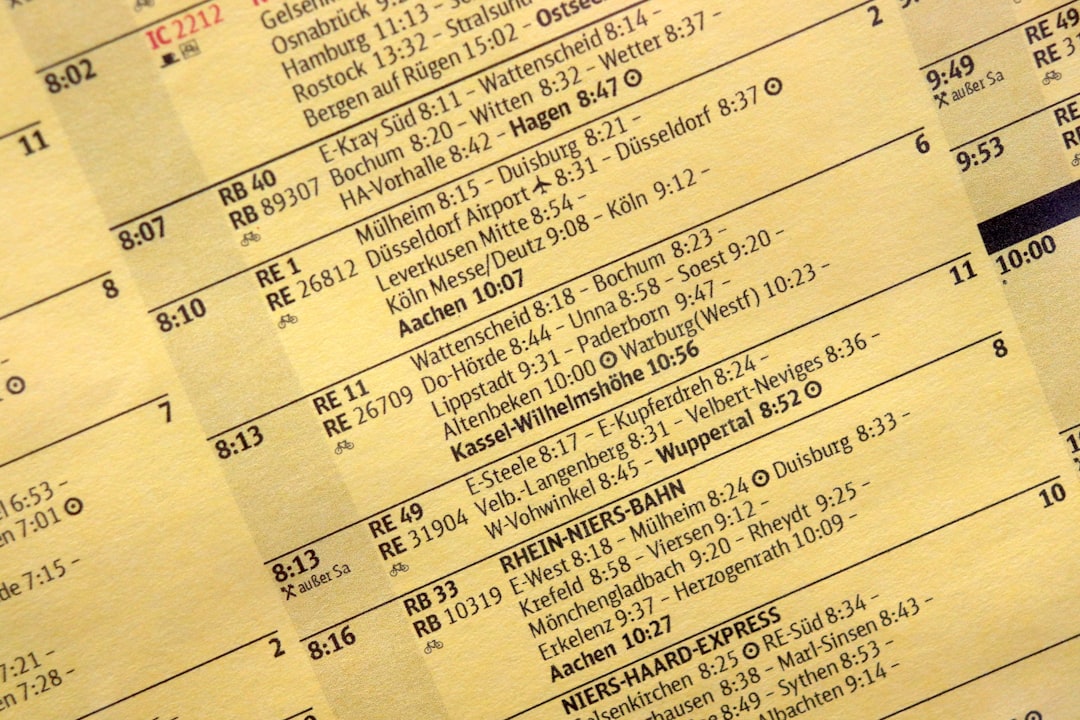 Timetable