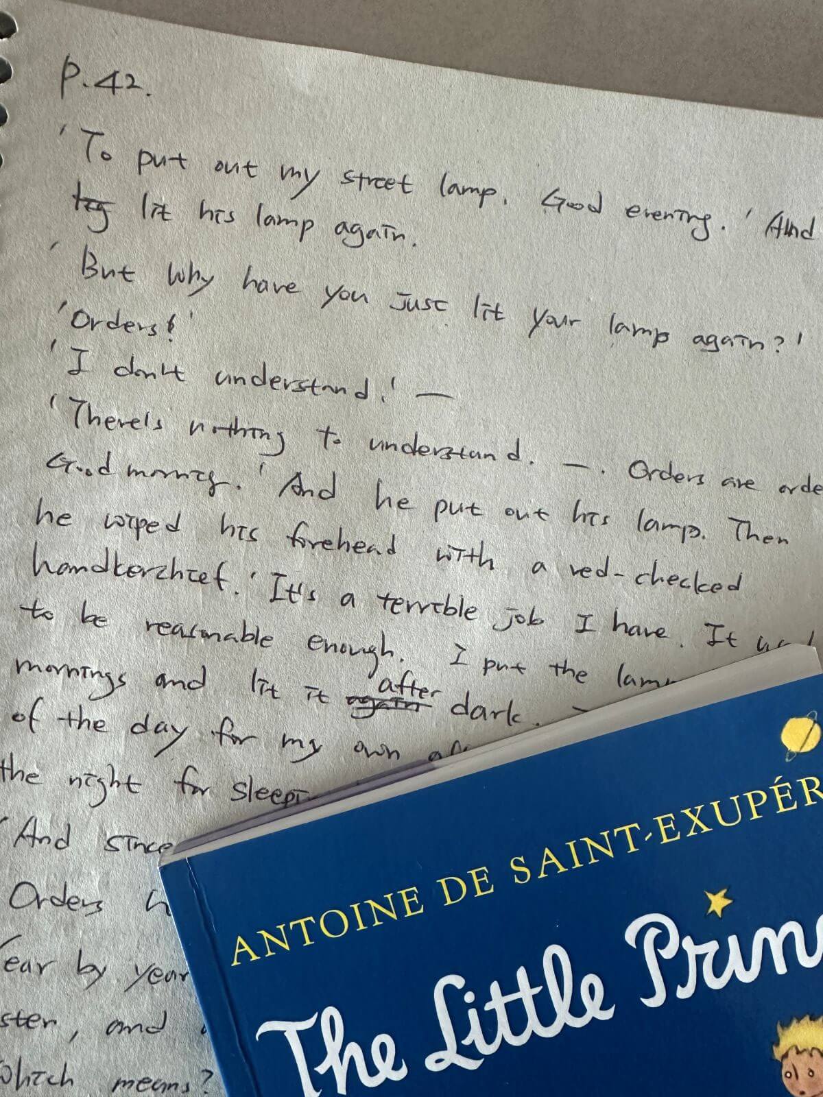 어린-왕자-필사-노트와-책