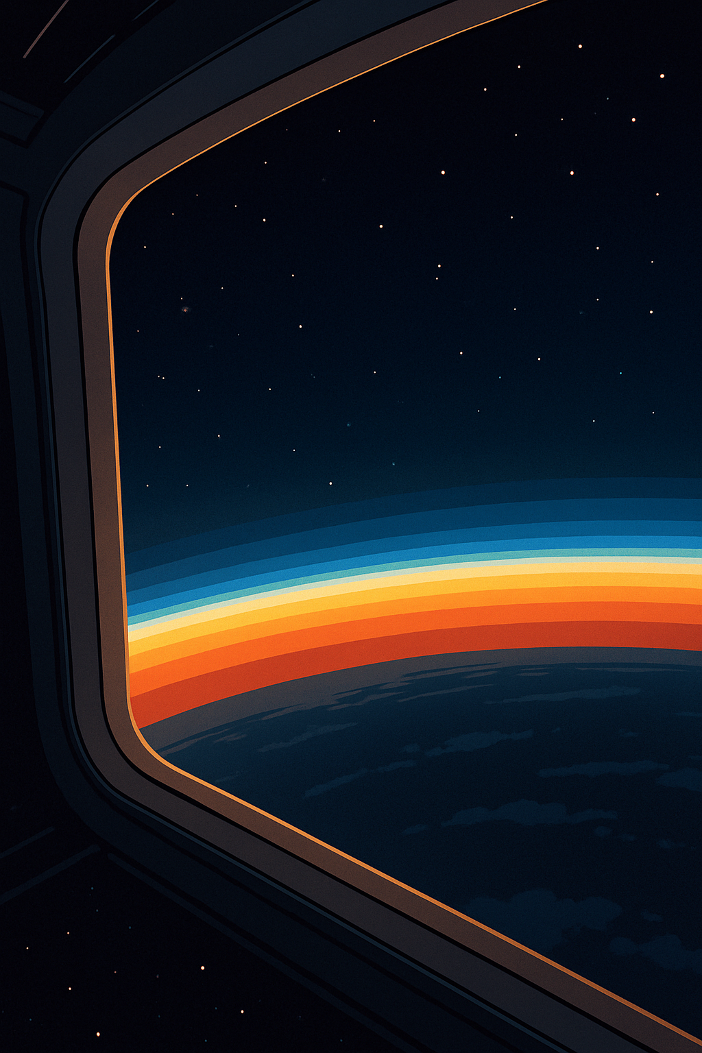 우주정거장에서 본 새벽빛은 어떤 색으로 변화할까?