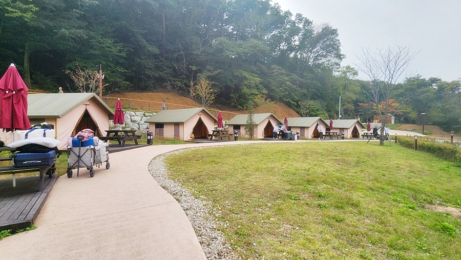 산막텐트 구역 전경