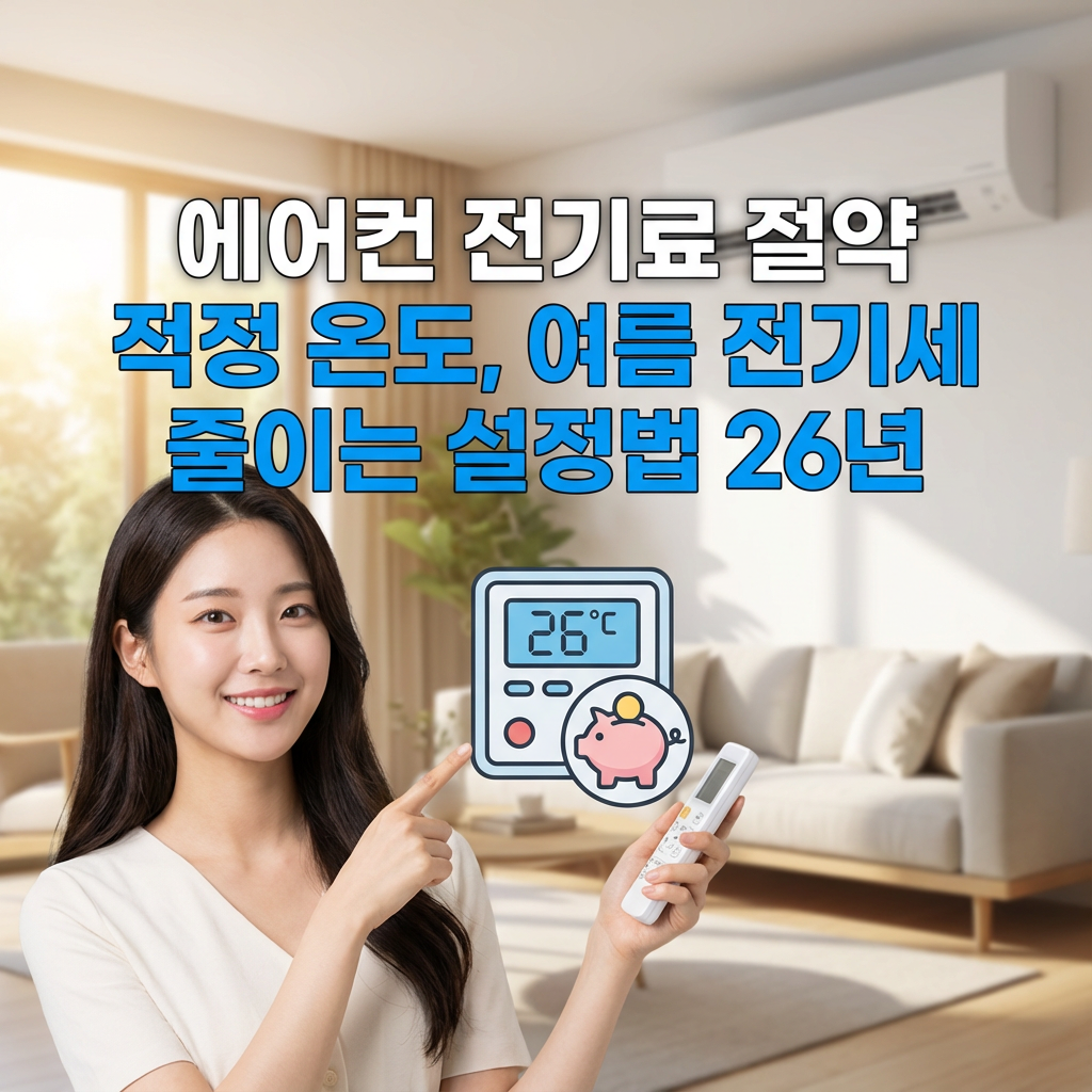 에어컨 전기료 절약 적정 온도 | 여름 전기세 줄이는 설정법 26년