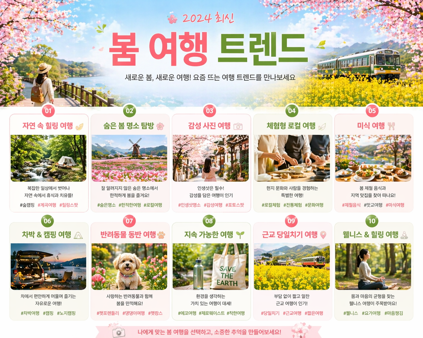 최신 봄 여행 트렌드 관련 사진