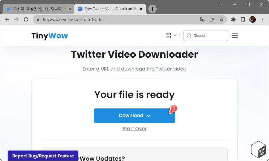 Download 버튼