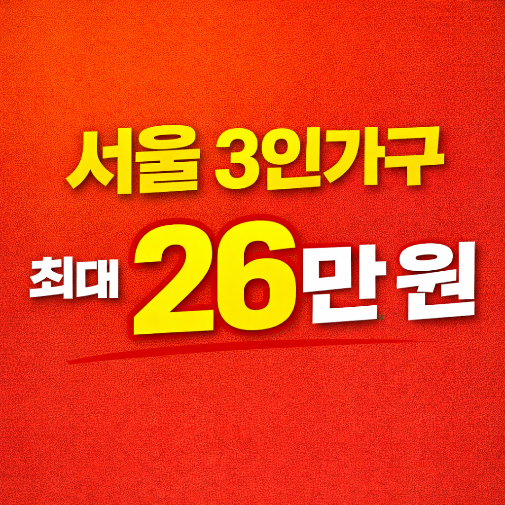 한부모 가정 주거급여｜서울 3인가구 최대 26만 원 받는 기준 지금 바로 확인하세요