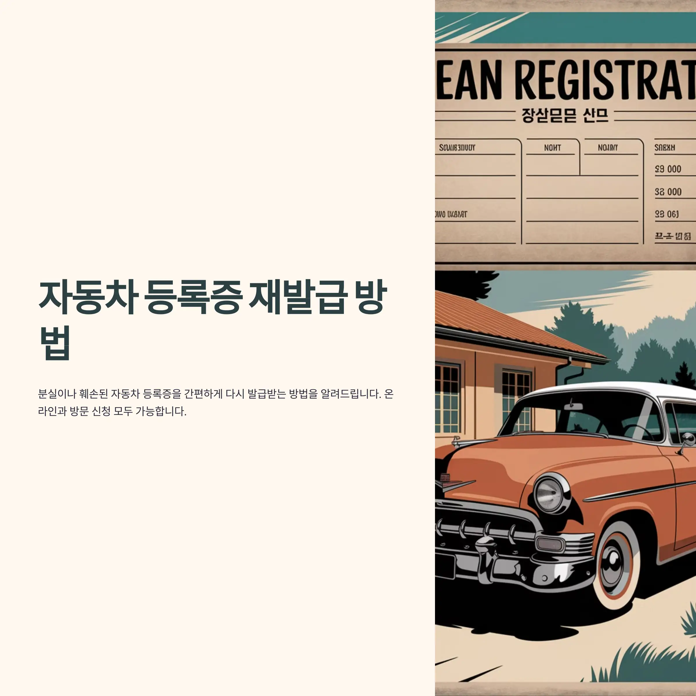 자동차 등록증 재발급 방법 정부24 신청