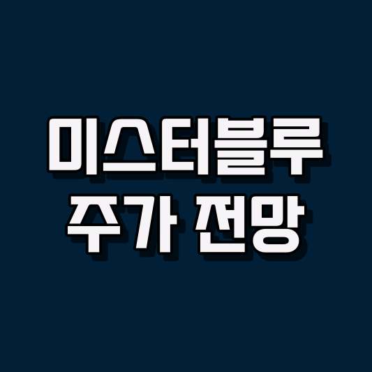 미스터블루 주가 전망