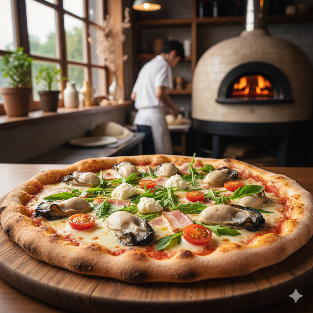 신선한 해산물 치즈 채소만든 화덕피자 전문점