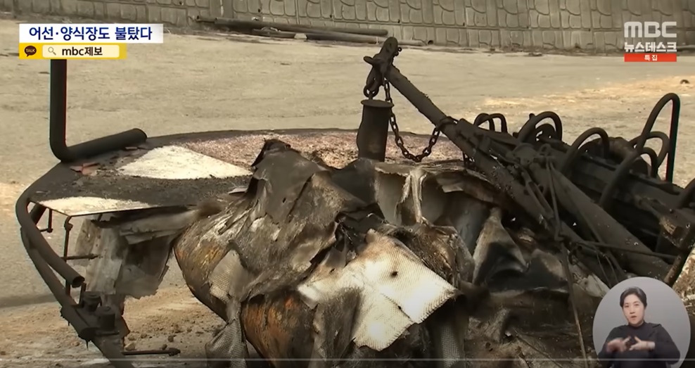 산불로 인한 인명피해와 기초시설 피해