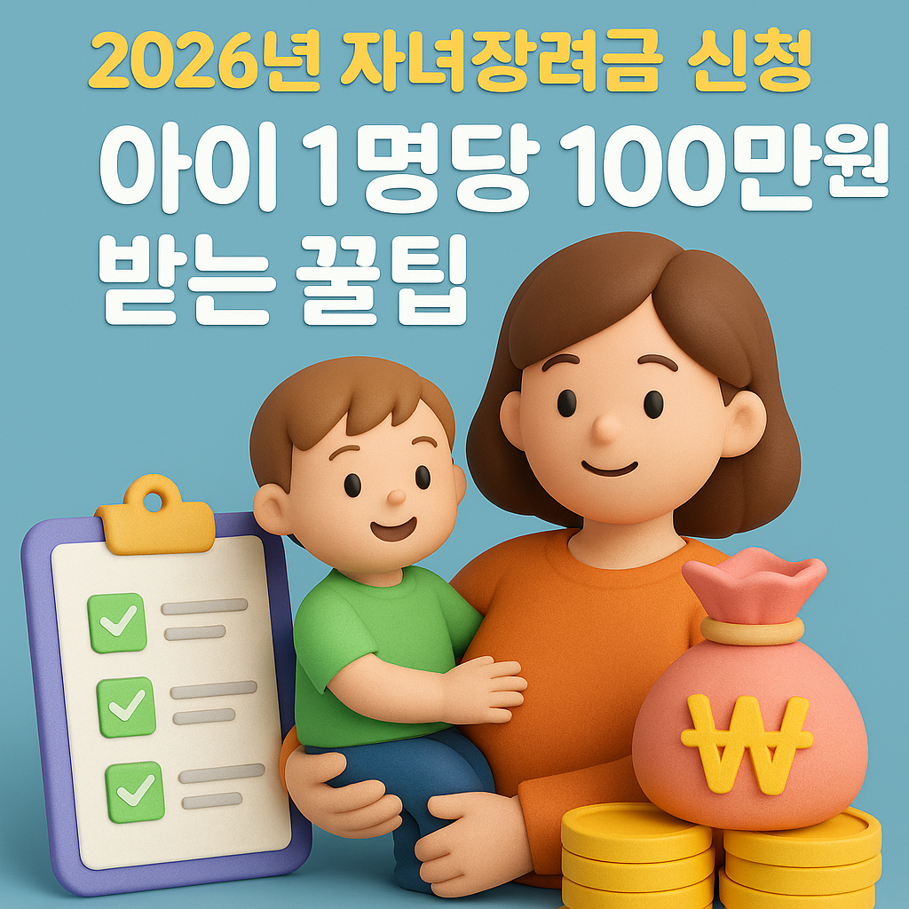 2026 자녀장려금 최대 100만 원 받기ㅣ신청 대상, 절차, 시기, 금액 총정리