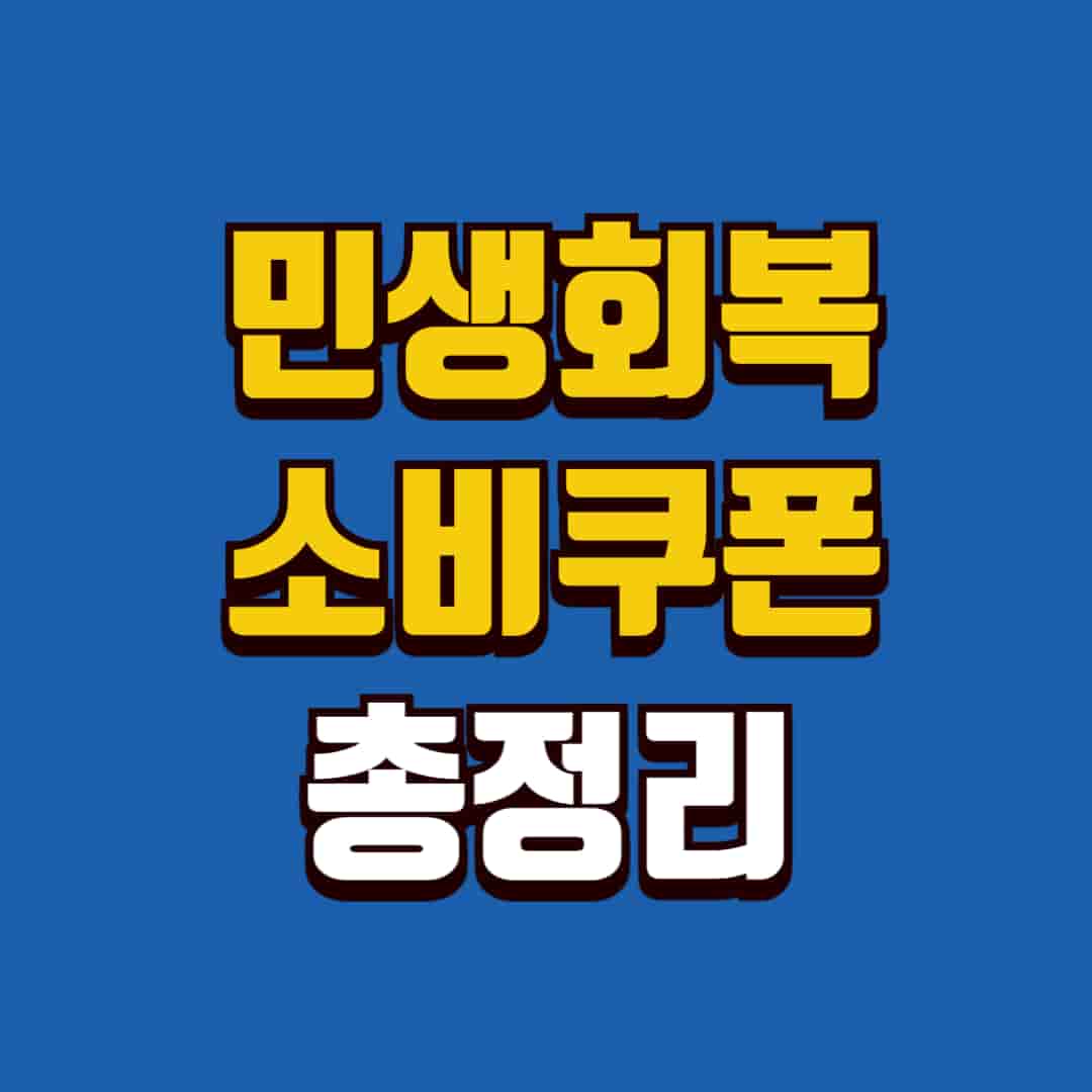 민생회복 소비쿠폰 총정리 포스터