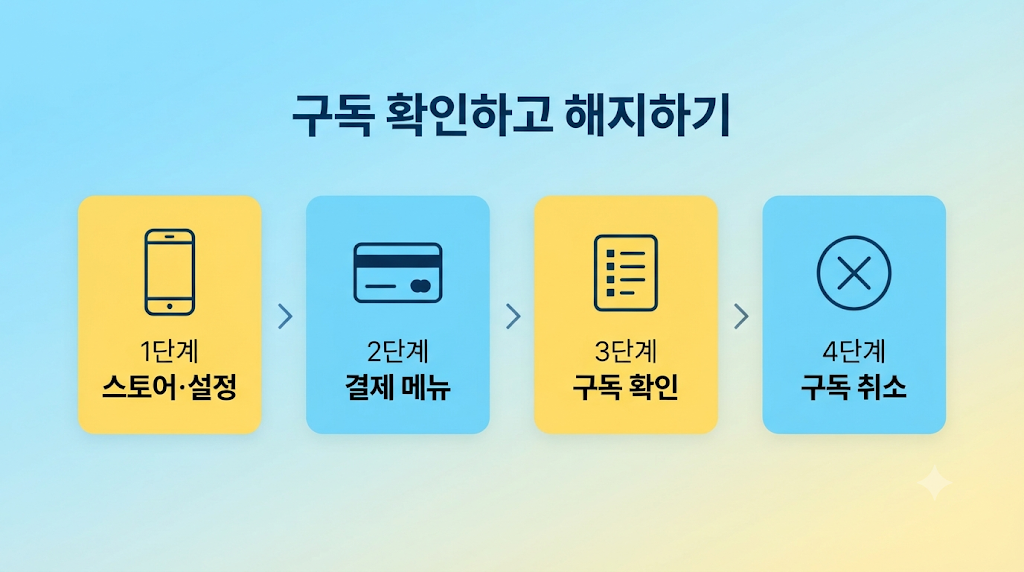 구독 확인하고 해지하기 4단계