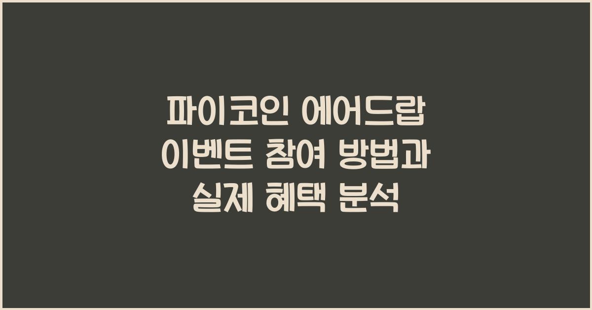 파이코인 에어드랍 이벤트