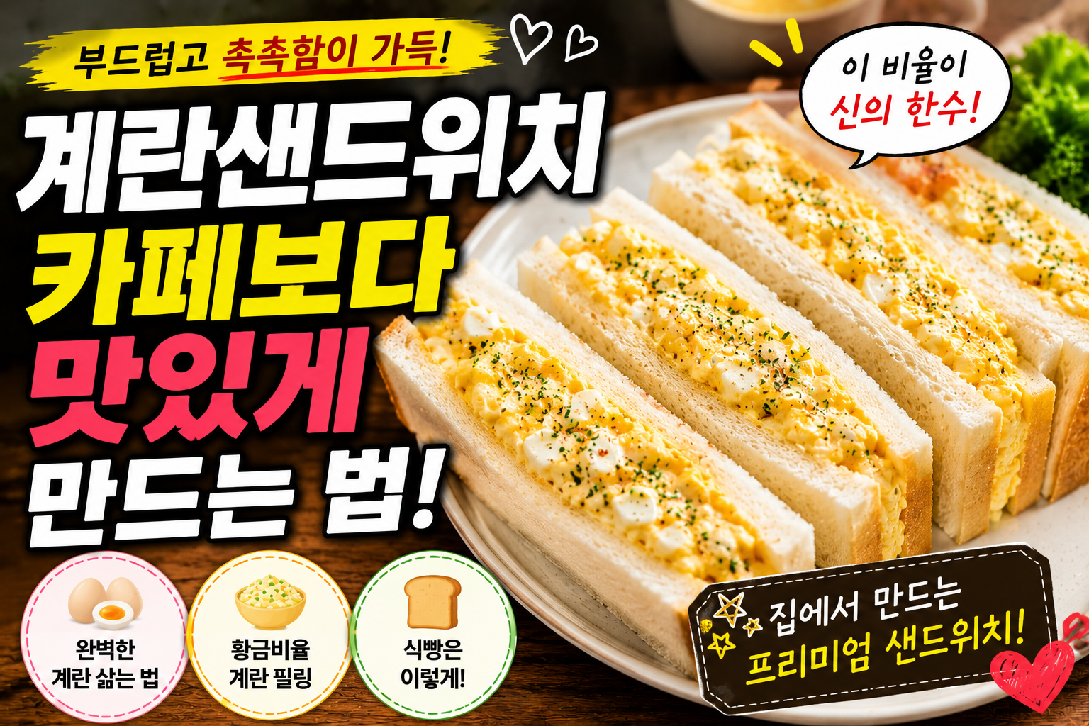 계란샌드위치 카페보다 맛있게 만드는 법