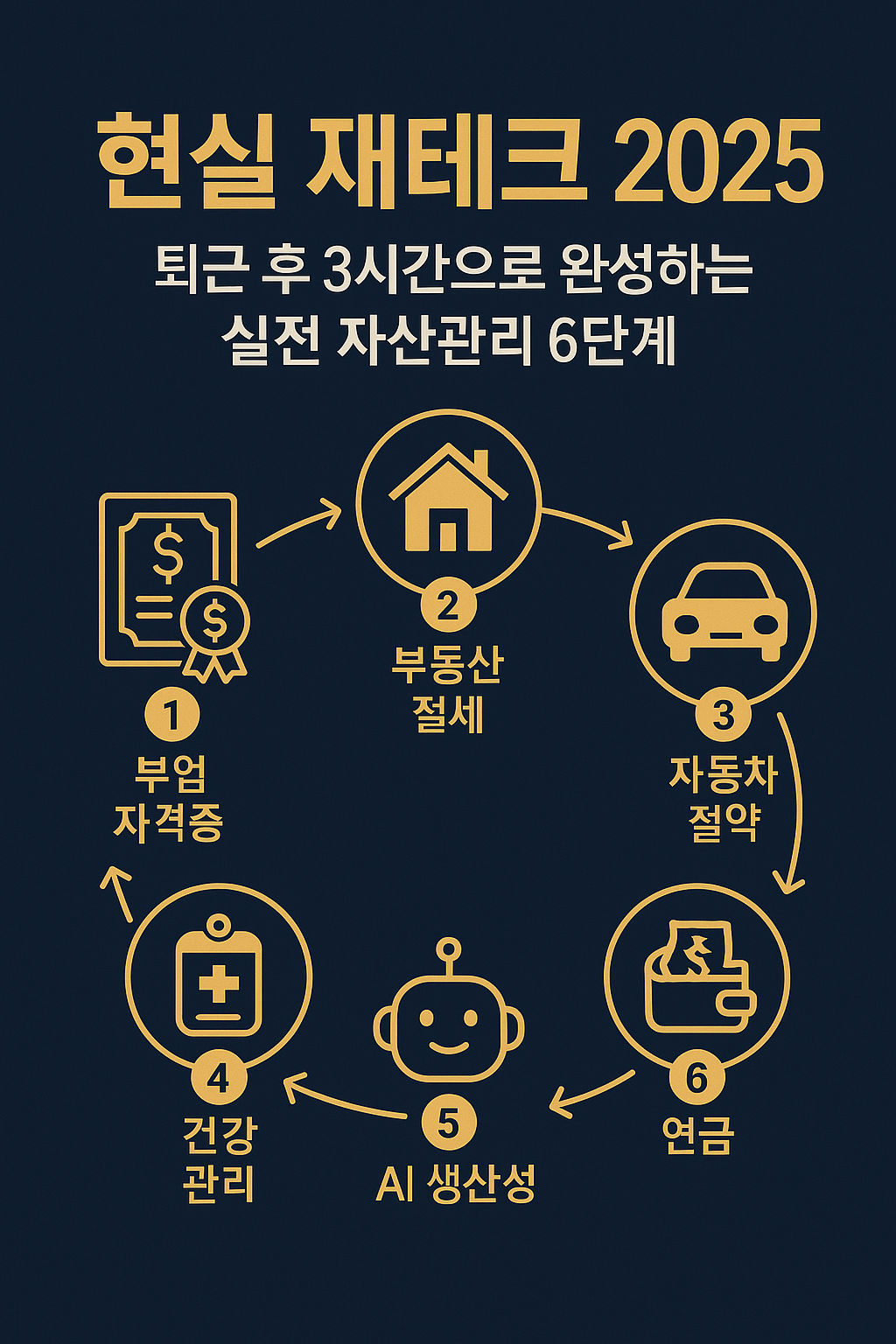 현실 재테크 완전 가이드 2025ㅣ돈&middot;건강&middot;시간을 모두 관리하는 6단계 실전 전략