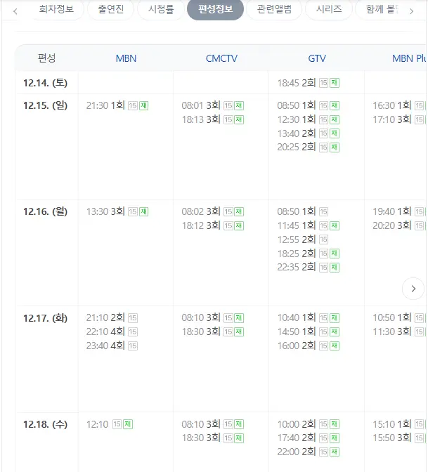 현역가왕2 다시보기 재방송 편성표 일정