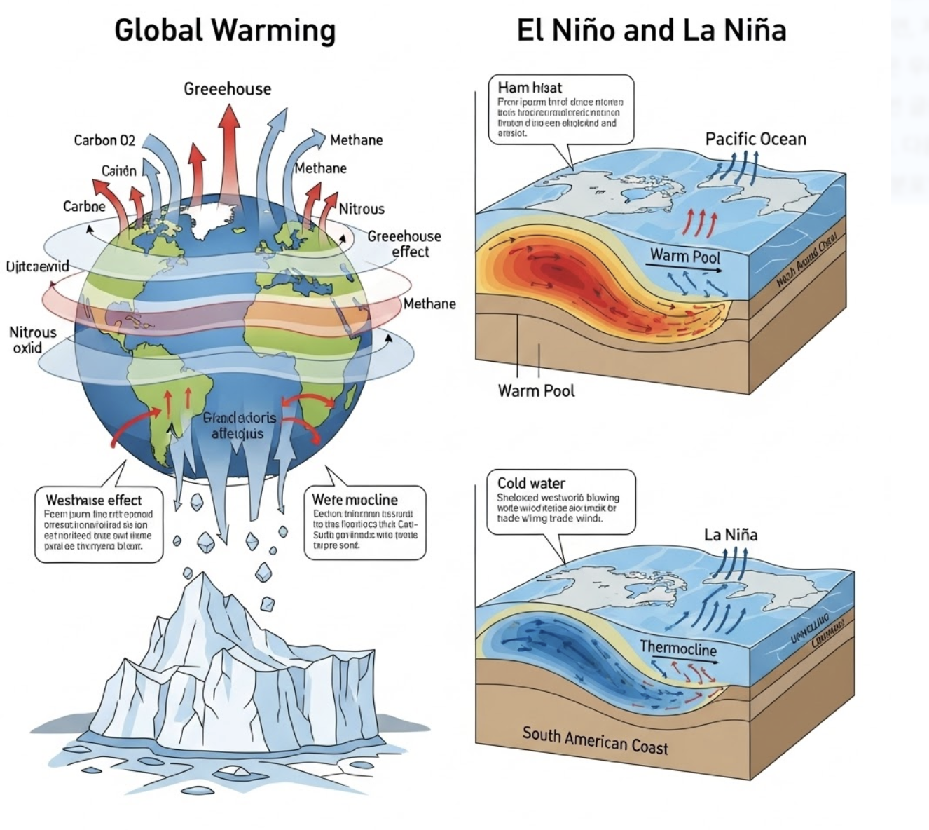 기후 변화의 원인과 영향: 흔들리는 지구의 균형, 지구 온난화와 엘니뇨