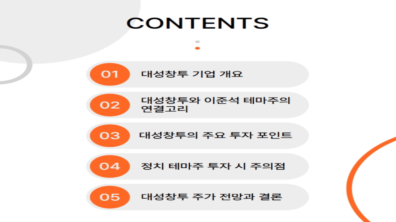 이준석 테마주 대성창투 주가 전망