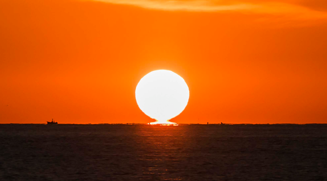 장엄한 해돋이 장면