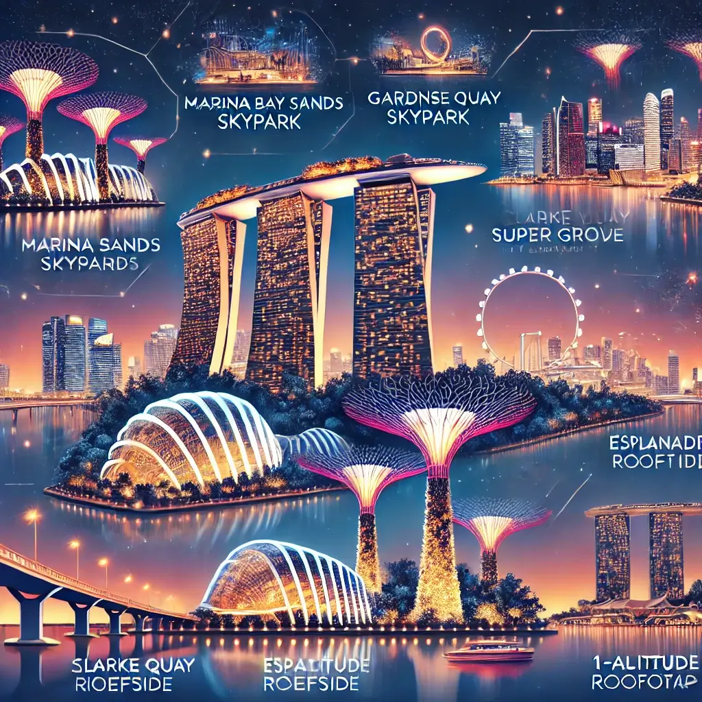 싱가포르 야경 명소 마리나 베이 샌즈 스카이파크