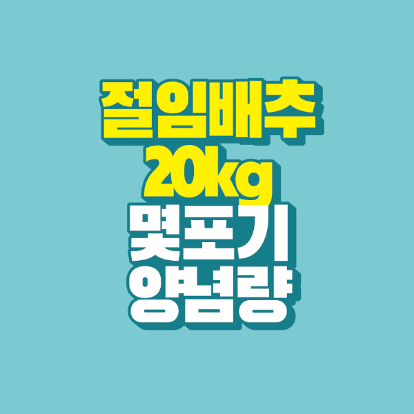 썸네일-절임배추-20kg-몇포기-양념량