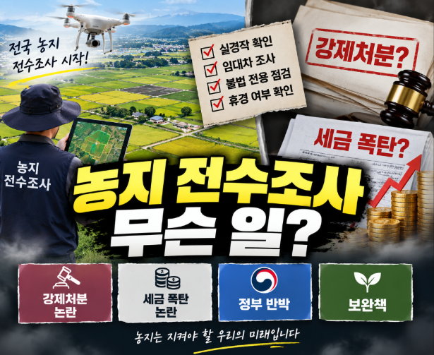 농지 전수조사 논란|강제처분·이행강제금·정부 반박·보완책