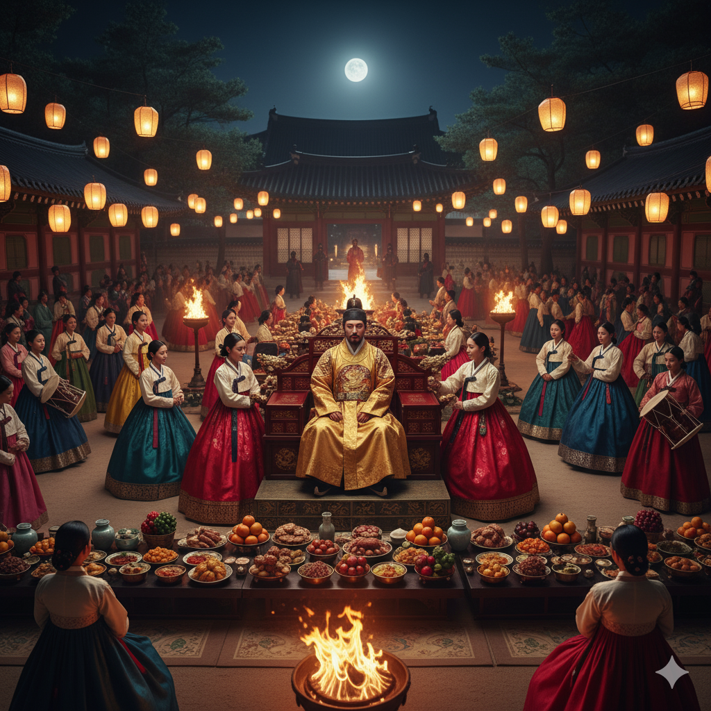 연산군 시대 궁궐 유흥 상상도