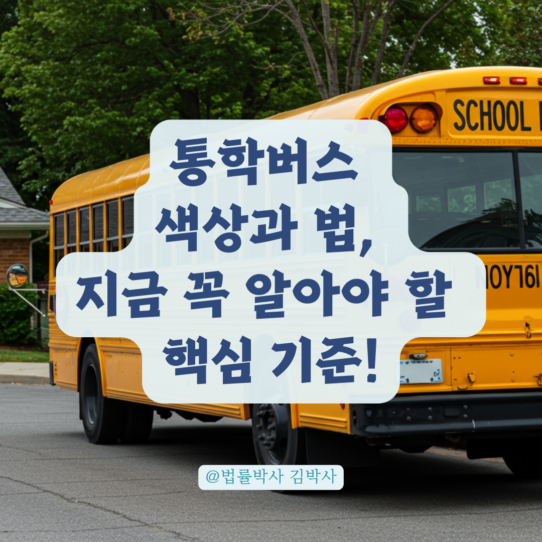 어린이 통학차량, 반드시 노란색이어야 할까? &lsquo;노란버스법&rsquo;의 현재 기준 정리.