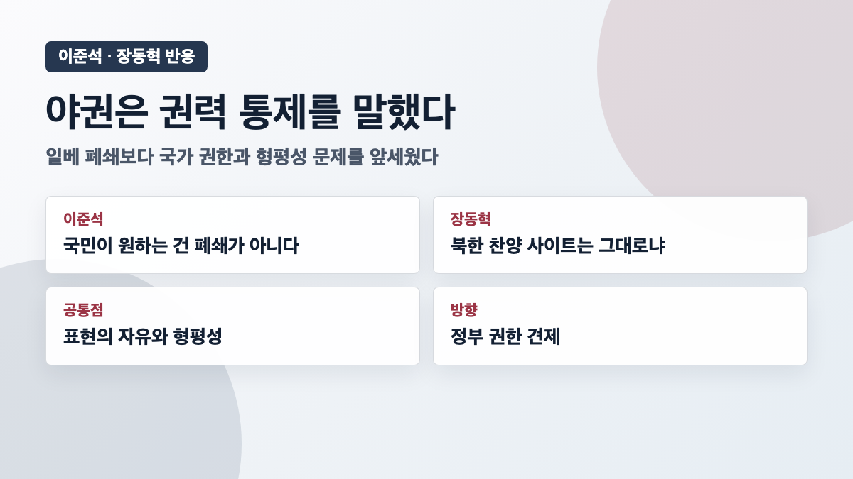 이준석 장동혁 이재명 일베 발언 비판 카드