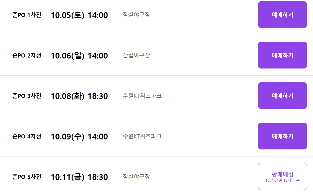 2024년 포스트시즌