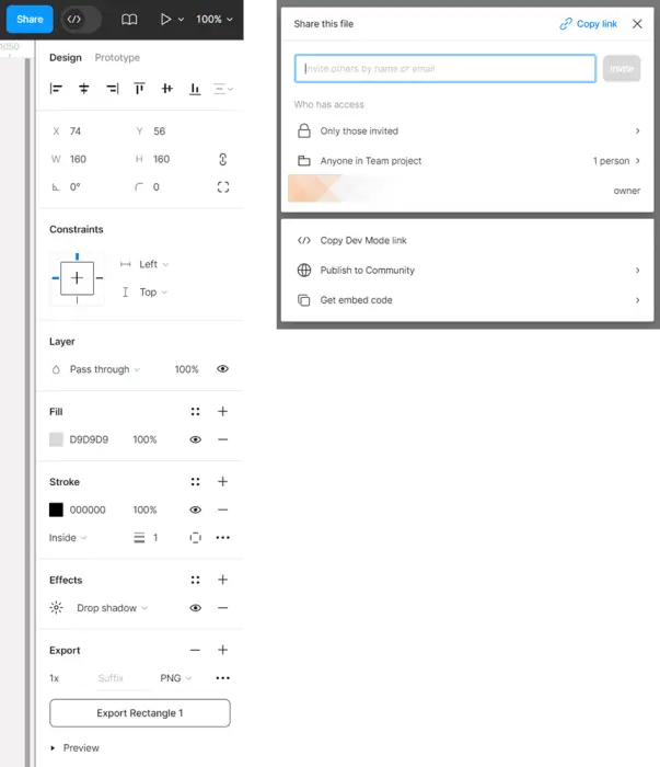 피그마 우측패널 이미지