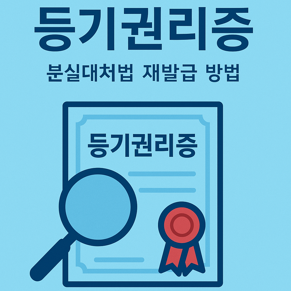 등기권리증 분실대처법 재발급 방법 완전정리