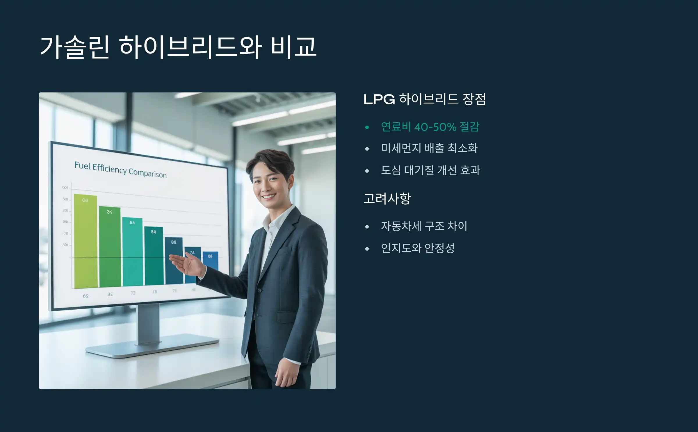 가솔린 하이브리드와의 비교